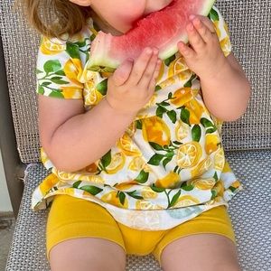 Old Navy 2T lemon t-shirt dress